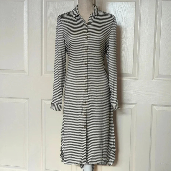 Ted Baker Sandre Striped Viscose button Shirt Dress - Picture 1 of 11